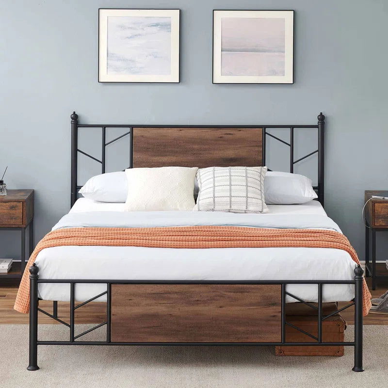 MetalCraft Enlighten Minimal Design Iron Bed - Furnishiaa -  -